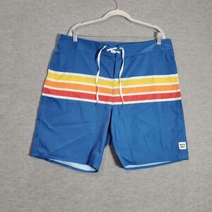 Brixton Men Swimwear 38 Blue‎ Board Shorts Outdoor Beach Surf Drawstring